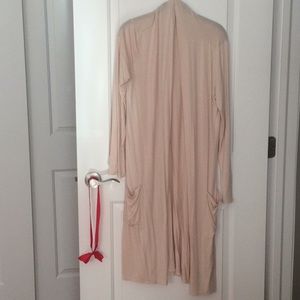 Long soft pink Issac Liev duster